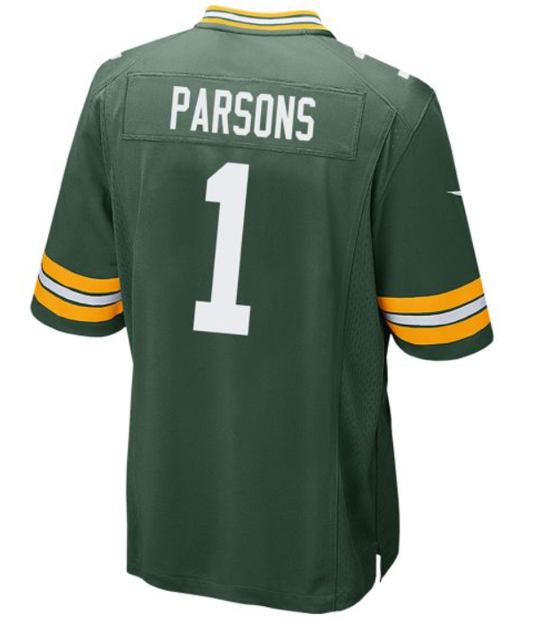 Men 2025 Green Bay Packers #1 Parsons green Nike game NFL Jersey->green bay packers->NFL Jersey